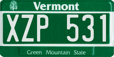 VT license plate XZP531