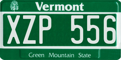 VT license plate XZP556