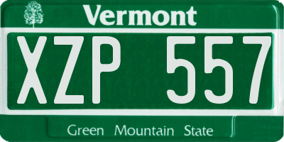 VT license plate XZP557