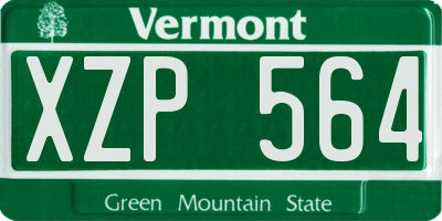 VT license plate XZP564