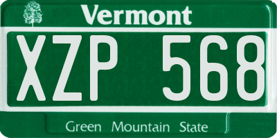VT license plate XZP568