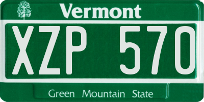 VT license plate XZP570
