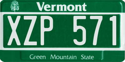 VT license plate XZP571