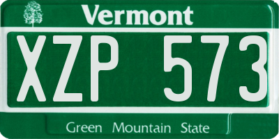 VT license plate XZP573