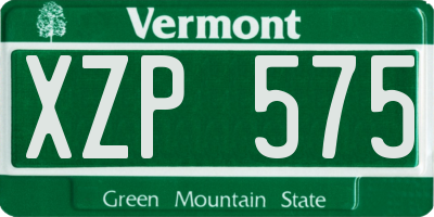 VT license plate XZP575