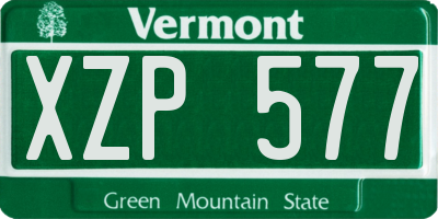 VT license plate XZP577