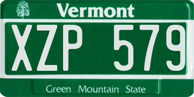 VT license plate XZP579