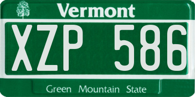 VT license plate XZP586