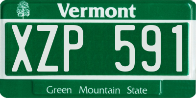 VT license plate XZP591