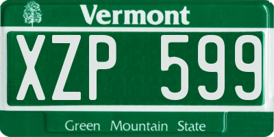 VT license plate XZP599