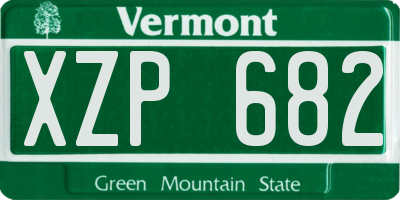 VT license plate XZP682