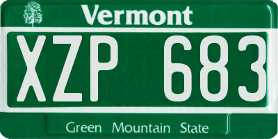 VT license plate XZP683