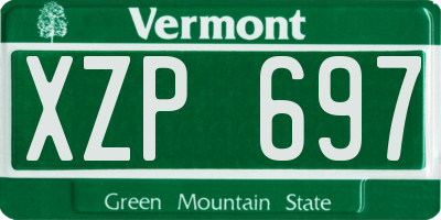 VT license plate XZP697