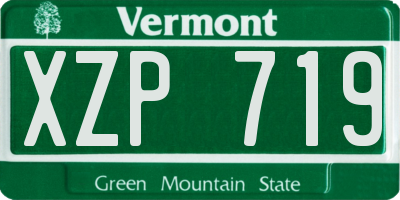 VT license plate XZP719