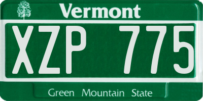 VT license plate XZP775