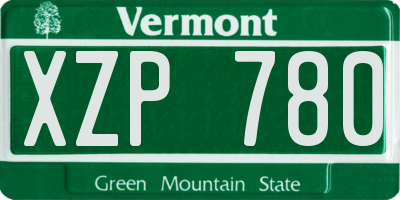 VT license plate XZP780