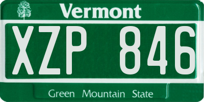 VT license plate XZP846