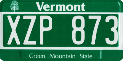 VT license plate XZP873