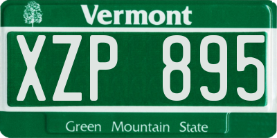 VT license plate XZP895