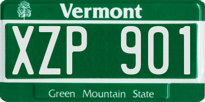 VT license plate XZP901