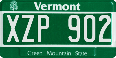 VT license plate XZP902