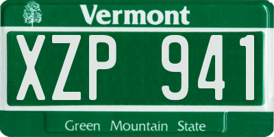 VT license plate XZP941