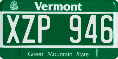 VT license plate XZP946