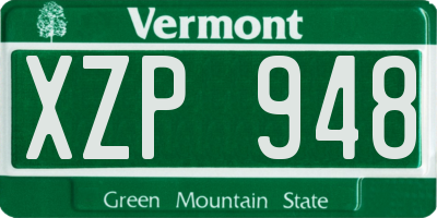 VT license plate XZP948