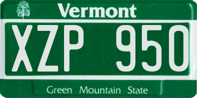 VT license plate XZP950