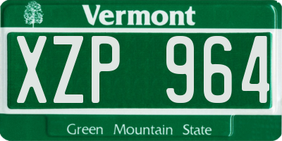 VT license plate XZP964