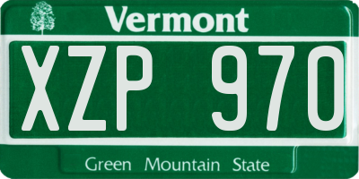 VT license plate XZP970