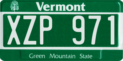 VT license plate XZP971