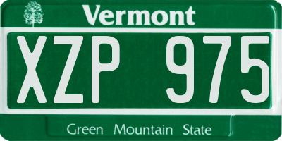 VT license plate XZP975