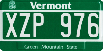 VT license plate XZP976