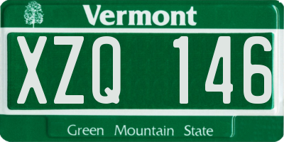 VT license plate XZQ146