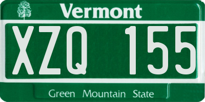 VT license plate XZQ155