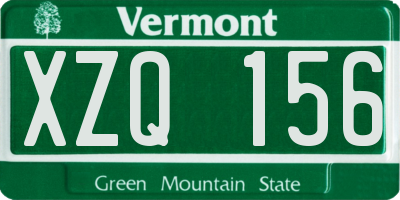 VT license plate XZQ156