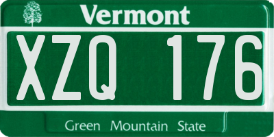 VT license plate XZQ176