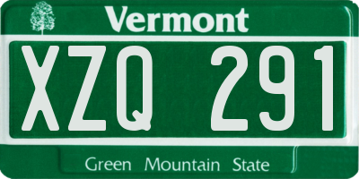 VT license plate XZQ291