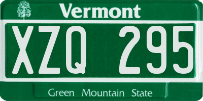 VT license plate XZQ295