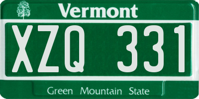 VT license plate XZQ331