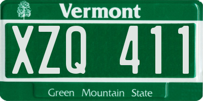 VT license plate XZQ411