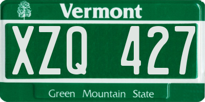 VT license plate XZQ427