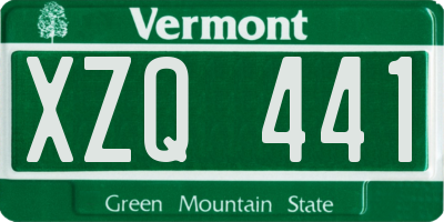 VT license plate XZQ441