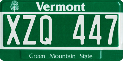 VT license plate XZQ447