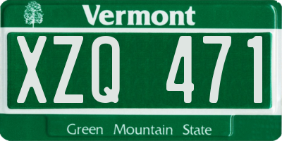 VT license plate XZQ471