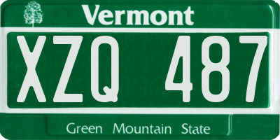 VT license plate XZQ487