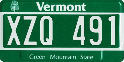 VT license plate XZQ491