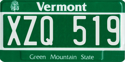 VT license plate XZQ519