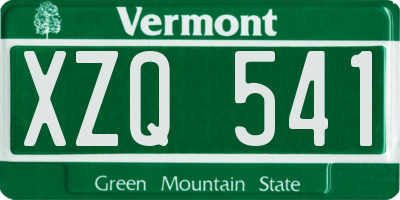 VT license plate XZQ541